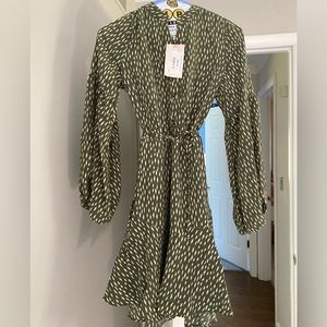Olive & Khaki Button Mini Dress